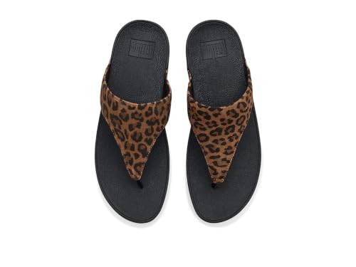 Image of FitFlop Women's LULU Suede Toe-Post Sandals | Lightweight Summer Walking Sandals with Cushioned Comfort, Arch Support & Grip
