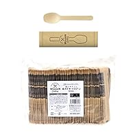 Amazon.co.jp: ストリックスデザイン 使い捨てスプーン 木製 100