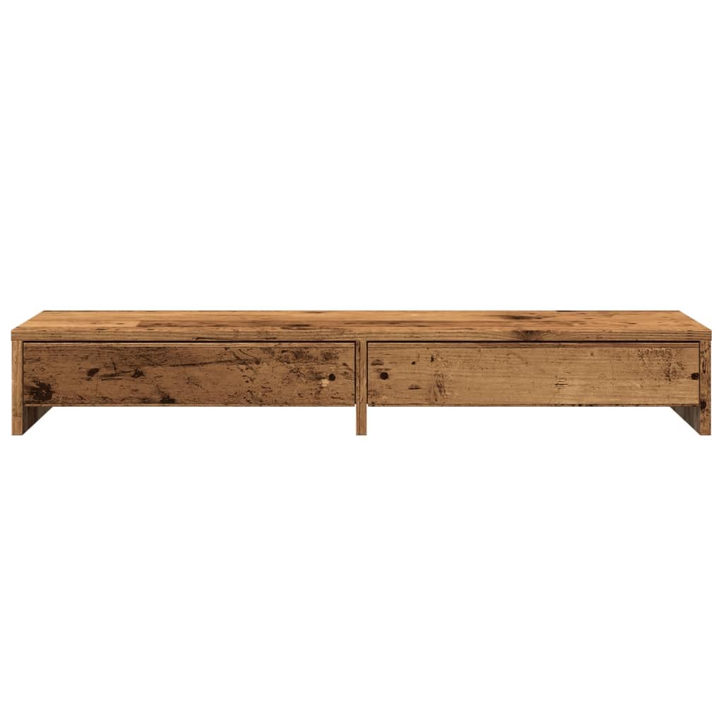 Gecheer Supporto Monitor con Cassetti Legno 100x27x15 cm in Truciolato