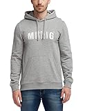 bewährte Mustang Qualität MUSTANG Herren Hoody Kapuzenpullover, Grau (Mid Grey Melange 4140), X-Large