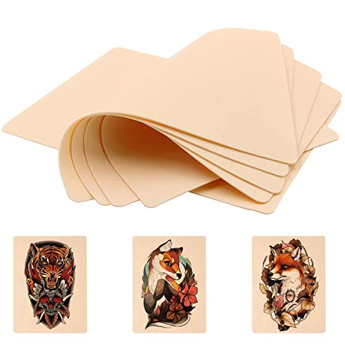 CINRA Blank Practice Skins, 10Pcs Tattoo Skin Practice 1mm Tattoo Practice Skin 7.4x5.6