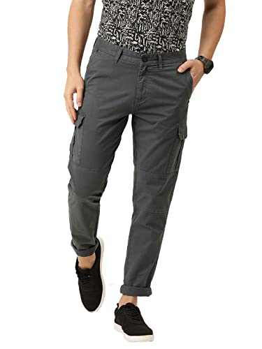 Image of Diverse Men's Slim Fit Overdyed Cotton Cargo