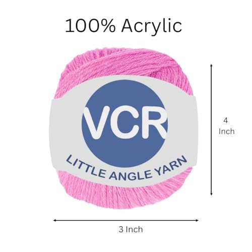 Image of VCR 4 Ply Light Pink Little Angle Yarn, 25 Grams, 92 Meters Length, 100% Acrylic Soft Baby Knitting Yarn for Crochet, Newborn Sweaters, Soft Baby Socks, Mittens and Leggings, Pack of 1