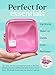 Embla Clear Small Makeup Bag for Purse | Cute Mini Make Up Nylon Organizers | Tiny Cosmetic Bags for Women Girls | Little Toiletry Travel Pouches | Zipper Skincare Pouch Organizer | Hot Pink