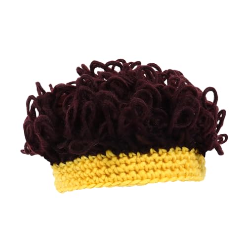 FRCOLOR Chic and Stylish Boys and Girls Wig Cap Knitted Headwear Baby Boys/girls Photography Props Unique Beanies Fashion Hat