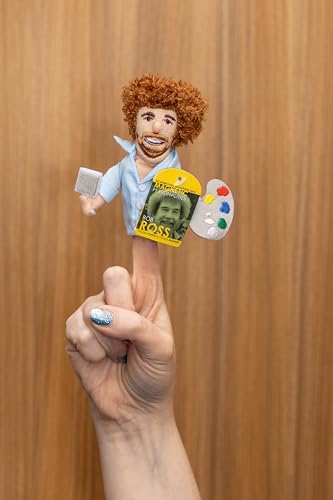 Muñeco imán Bob Ross peluche de 4 pulgadas miniatura 2