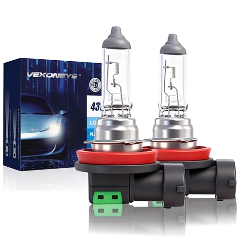 VEXONEYE H11 Halogen Headlight/Fog Light Bulb H11 12V 55W 4300K High/Low Beam Warm White Head Lights long life