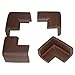 Kidkusion 4-Piece Safety Corner Cushion; 4 Pack Brown; Child Proofing Corner Guard; Made in USA; Child Safety, Home Furniture Safety Bumper, Baby Proof Table Protector