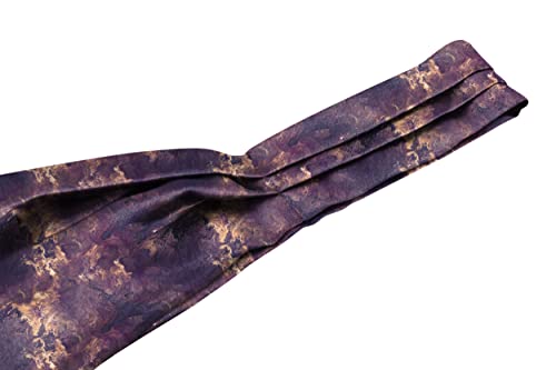 Image of BLACKSMITH Jacquard Microfiber Neckwear Ascot and Matching Pocket Square Set for Men