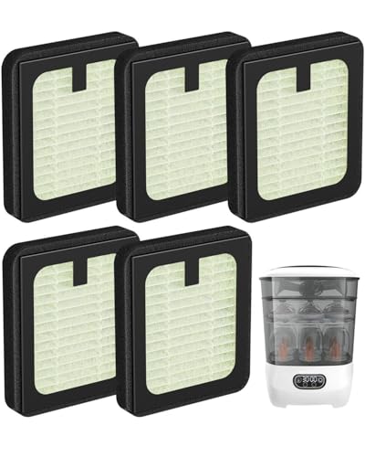Image of Dryer Advanced HEPA Filter Replacement for Baby Brezza Baby Bottle Washer, Sterilizer and Dryer Advanced Air Filter Parts(Not for Pro), 5 Pack