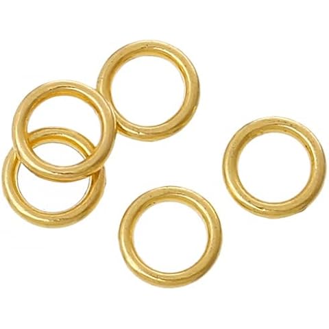 100 Gold Plated 6mm Jump Rings for Crafts Cover