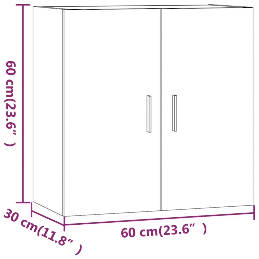vidaXL Armario de Pared Mueble Almacenaje Colgante para TV Estante Flotante Salón Casa Decoración Madera Contrachapada Color Roble