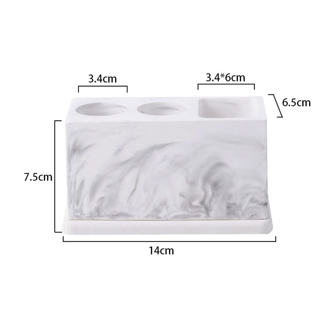 Estante para Cepillos de Dientes Porta di spazzolino da Denti da Denti da Bagno for Bagno Porta di spazzolino Multifunzione con Tre lavandini for la conservazione del dentifricio(C)