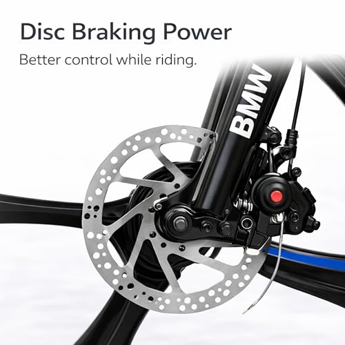 Image of X6 Series 21-Speed Gear Cycle for Men | Foldable 26-Inch Bicycle with 3-Spoke Alloy MacWheels, Dual Disc Brakes & Dual Suspension|Off-Road & City Riding Bike (Black)