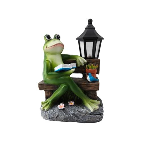 Lanterne de jardin solaire grenouille, idée cadeau déco pour terrasse et balcon