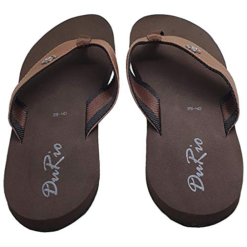 Chinelo DuRio Cartagena Masculino Premium Anatomico de Cour.o cor:Marrom;tamanho:44;genero:masculino
