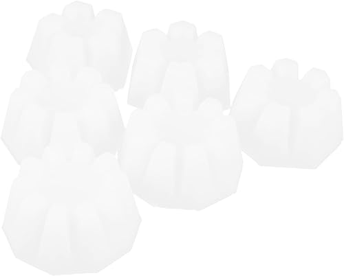 Molde de silicona circular de 6 piezas de moldes de silicona para gelatinas molde de resina Multi Slot Verter Cup Flower Pour Cup White Flowers