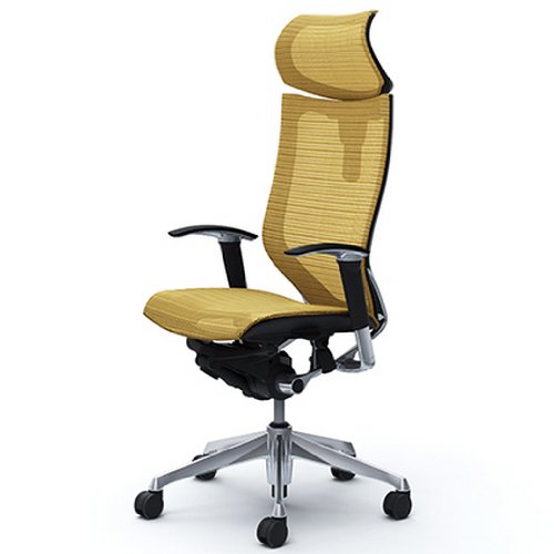 オカムラ オフィスチェア バロン 可動ヘッドレスト 可動肘 座メッシュ ベージュ CP81AR-FEH7