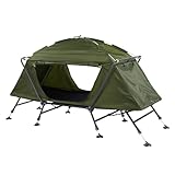 VINGLI Camping Tent Cots with Waterproof Rainfly, Portable Camping Tent Combo,Off-Ground Tent of Metal Frame, Easy to Set up, Multifunctional