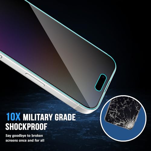 Image of FIRST MART Matte Privacy Tempered Glass for iPhone 17 and iPhone 16 Pro | Anti-Spy, Anti-Glare 9H Screen Protector, Edge-to-Edge, Case-Friendly, Anti-Fingerprint | Pack of 1