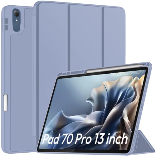 Image of Robustrion Case for Moto Pad 70 Pro 13 inch Cover Case with [Pencil Holder] [Soft Flexible Case] for Motorola Pad 70 Pro 13 inch Cover Case [Auto Sleep Wake Support] - Lavender
