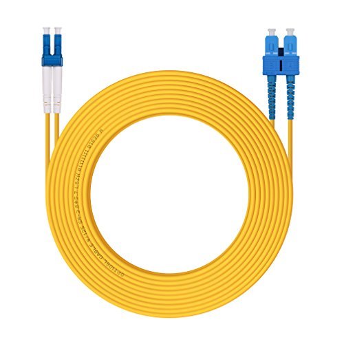 H!Fiber.com LC to SC Fiber Optic Patch Cable 5m(16.5ft), OS1/OS2 Singlemode Duplex Fiber Patch Cable 9/125um,LSZH for SFP, SFP+ Transceiver and Media Converter