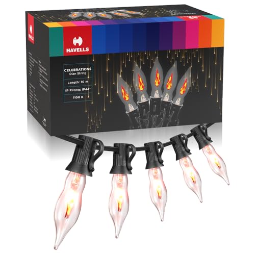 Havells Glass Celebrations Dian Led String Light for Indoor & Out...