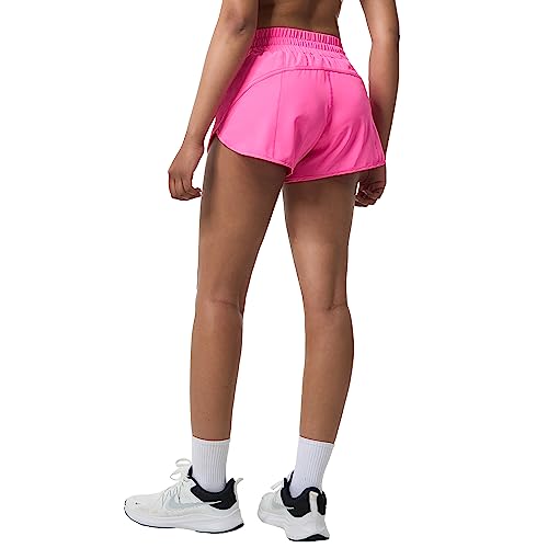 Image of Aurefin Athletic Shorts for Women,Women's Quick Dry Workout Sports Active Running Track Shorts with Elastic and Zip Pockets