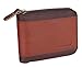 Admetus Men's Genuine Leather Short Zip-around Bifold Wallet Crazy horse leather