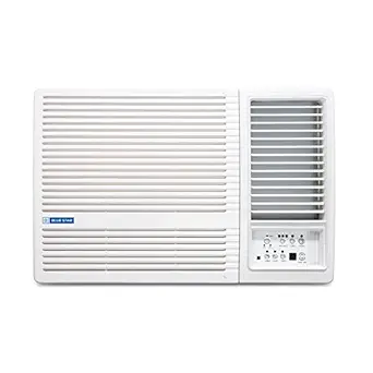 Blue Star 2 Ton 3 Star Fixed Speed Window AC (Copper, Turbo Cool, Humidity Control, Fan Modes-Auto/High/Medium/Low, Hydrophilic Blue Fins, Dust Filters, Self-Diagnosis, 2023 Model, WFA324LN, White)
