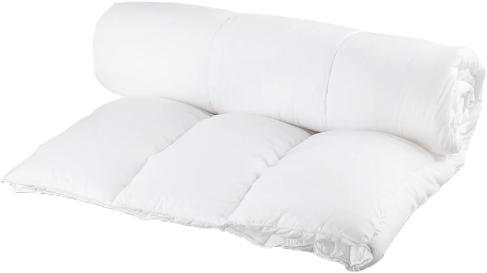 Lancashire Bedding 13.5 Tog Cotton Duvet - All Season Fluffy Comforter, Hollowfibre Filling, Single Size 135x200cm, Machine Washable Duvet Insert