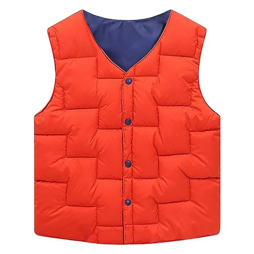 Unisex Soft Puffer Vest Coat Toddler Boys Girls Solid Sleeveless Button Up Warm Fall Winter Waistcoat Down Jacket