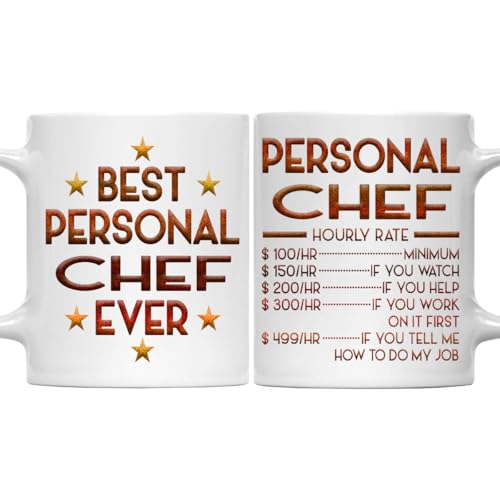 MONIZILUCKY Personal Chef Mug Best Personal Chef Ever Gift 11oz White Ceramic Coffee Mug for Office Work Friends Coworkers Birthday Thanksgiving Christmas Gift for Personal Chef