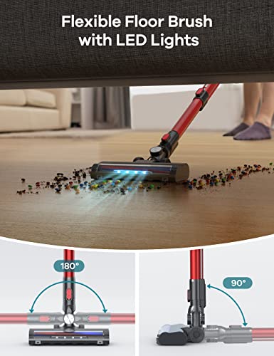 Welov Cordless Vacuum Cleaner, 6 In 1 Lightweight Stick Vacuum Cleaner 28Kpa, Max 45Mins Runtime, 280W Motor Vacuum Cleaner For Pet Hair, Hard Floor & Carpet S25 #TOP5