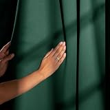 AmeliaHome Zasłona 140x245 cm zielona zaciemniająca na przelotkach Blackout