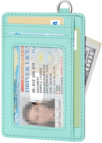 FurArt Slim Minimalist Wallet, Front Pocket Wallets, RFID Blocking, Credit Card Holder for Men-Lake Blue2