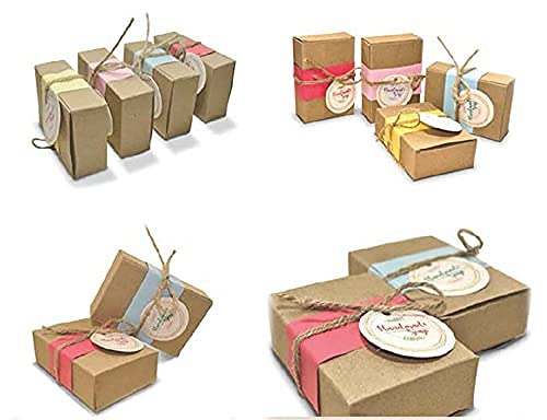 Soap packaging boxes brown Kraft paper with tags, Strings and wrappers Pack of 50, 300 GSM (B093FDZJV1) Amazon Price History, Amazon Price Tracker