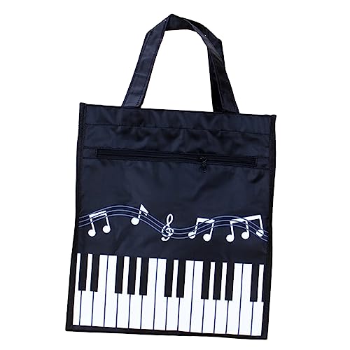 UTHCLO Handtassen Voor Vrouwen Muzieknootpatroon Niet-geweven Stoffen Boekentas Draagbaar En Stijlvol