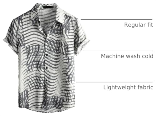 Image of VATPAVE Mens Casual Hawaiian Floral Shirts Short Sleeve Button Down Tropical Shirts Beach Summer Shirts