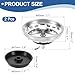 uxcell 2 Pcs Kitchen Sink Drain Strainer, Stainless Steel Kitchen Sink Strainer Basket, Rubber Stopper Bottom Fits Standard Drains, Silver