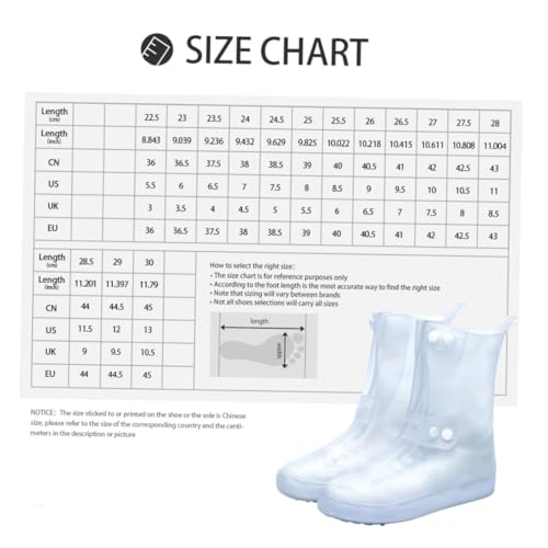 Cubiertas impermeables para calzado de silicona y PVC, 1 par, blancas, para exteriores, talla 3X-Large, marca LIOOBO miniatura 2