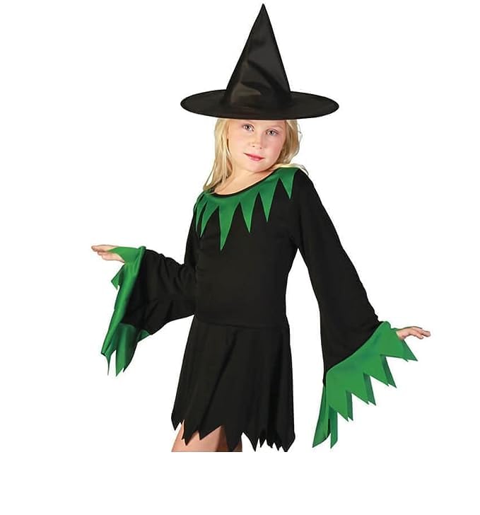The GrowSome Halloween Dress for kids| Halloween costume | Halloween Dress for Boy|Halloween Dress for girl| Pumpkin Dress, Vampire Cape, Hat, Robe for kid (Green Witch with Cap, 4-5 Years) (B0CK71H4VB) Amazon Price History, Amazon Price Tracker