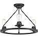 Progress Lighting Debut Collection Three-Light Semi-Flush Convertible Black