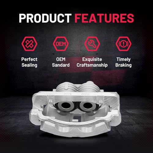 Image of BDFHYK 18-B4839 18-B4838 Front Disc Brake Caliper Assembly Compatible with Ford Mustang 2003 2004 3.8L 3.9L 4.6L V6 V8 GAS 2pcs