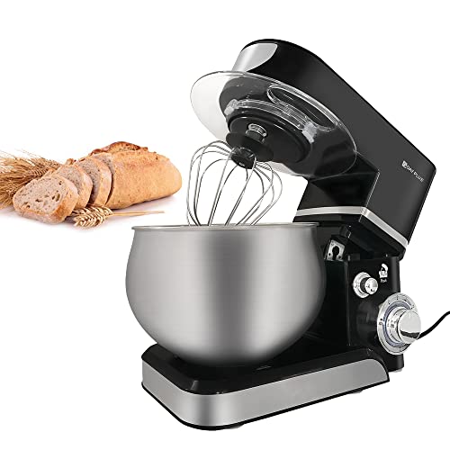 Procesador de alimentos para amasar, máquina para amasar, dispositivo amasador, mezclador de pie, negro, 5L Cover