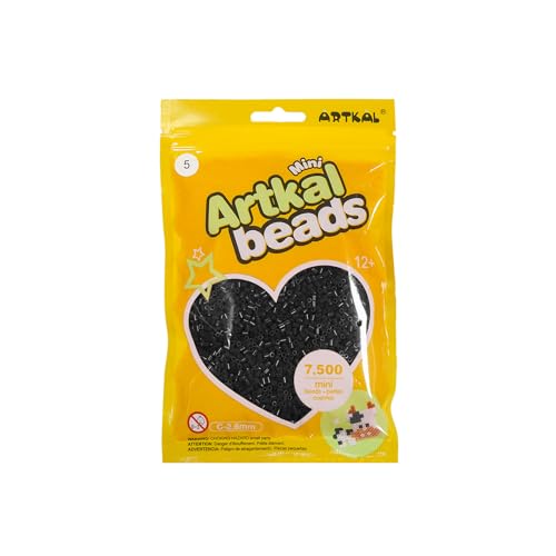 ARTKAL Mini Fuse Beads 7500 Melty Beads Compatible 2.6 mm Perler and Hama Bead (Black)
