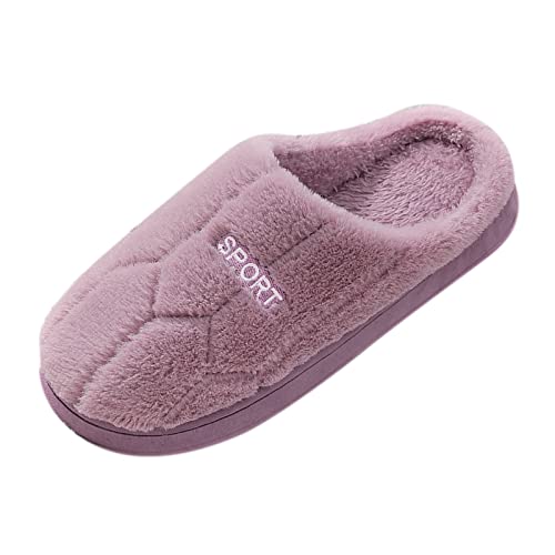 Slippers for Women & Men Warm Fuzzy Comfort Memory Foam House Slides Pillow Soft Winter Indoor Cozy Bedroom Shoes