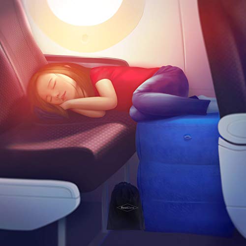 RestZone Inflatable Air Travel Pillow for Leg Rest | Comfortable Footrest for Outdoors