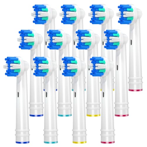 REDTRON Cabezal de cepillo de dientes compatible con Oral B, Floss Action cepillos eléctricos recargables Oral B, Aptos para la serie Vitality Pro Smart Genius de Cuidado Profesional, 12 piezas