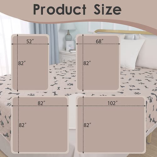 Image of nanbowang Waterproof Blankets for Large Dogs Dog Bed Covers, Water Absorb Training Pads (6882 Beige)